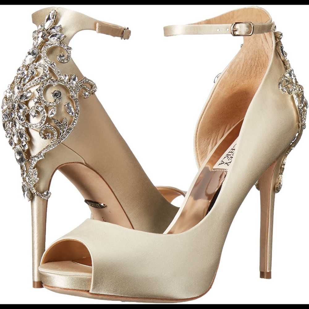 Bagley Mischka satin heels 8